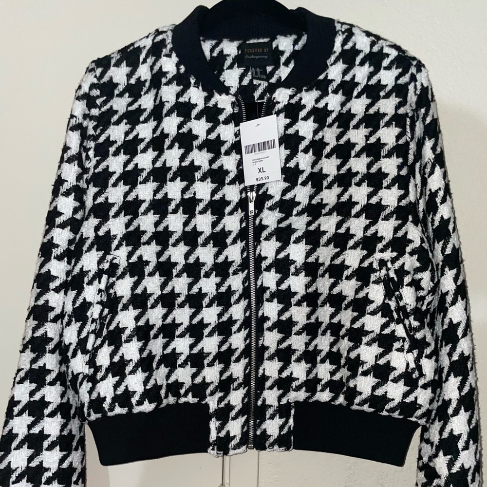 Forever 21 Houndstooth Coat